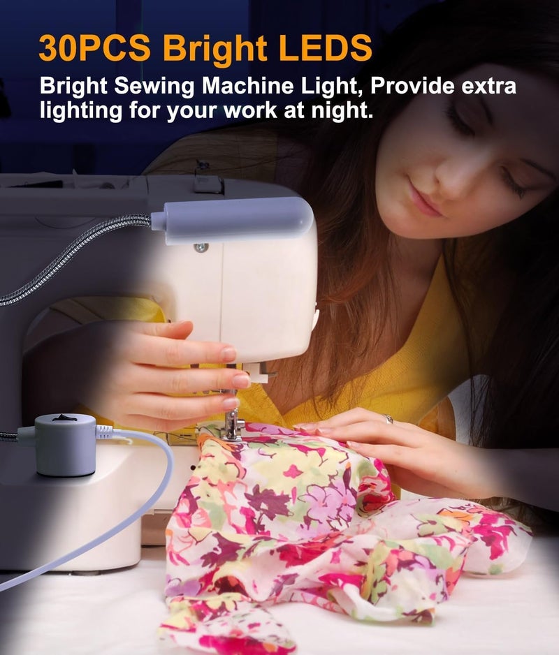Weftnom 30 LED Sewing Machine Light, Portable Flexible Gooseneck Work Light with Magnetic Mount for Janome, Singer, Brother, Drill Presses, Desks, Crafts, Workbenches, and Lathes - Image 5